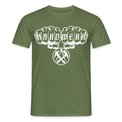 Unisex T-Shirt "Dachdecker" Militärgrün Männer T-Shirt