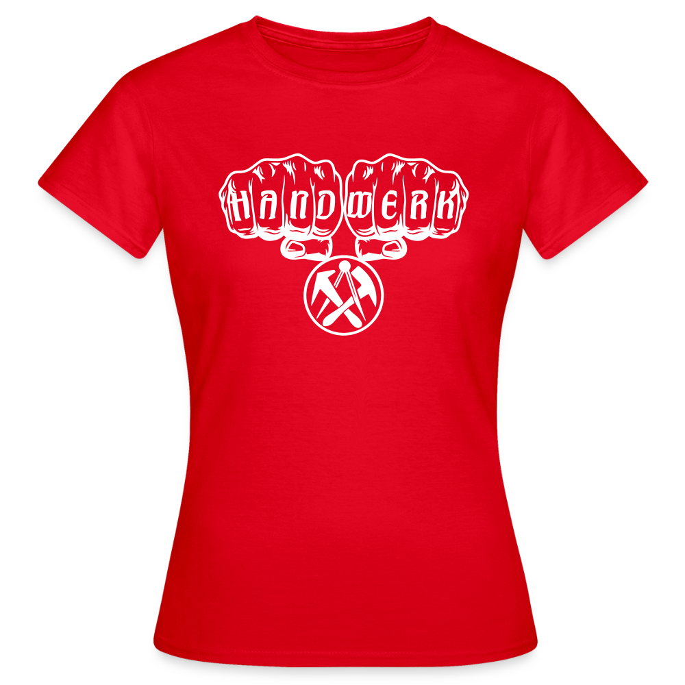Frauen T-Shirt "Dachdecker" Rot Frauen T-Shirt