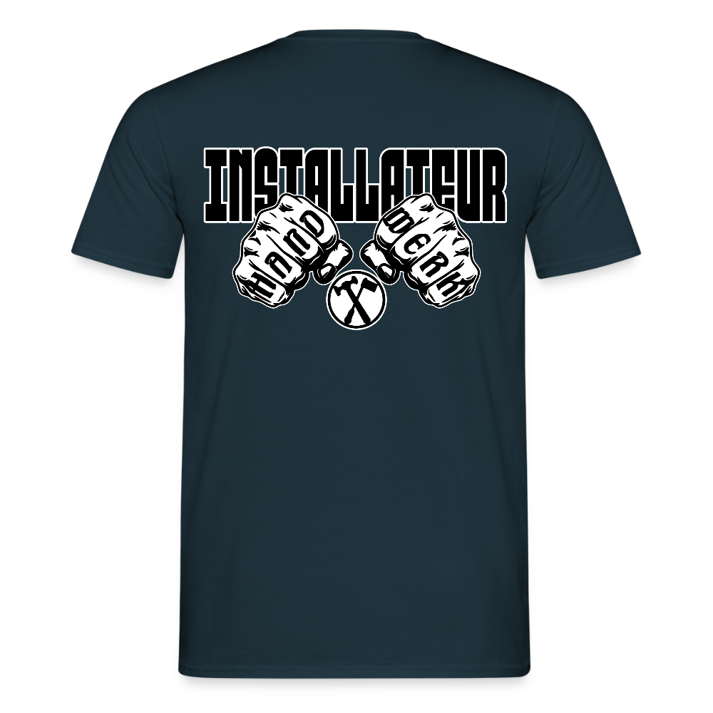 Unisex T-Shirt "Installateur" Navy Männer T-Shirt