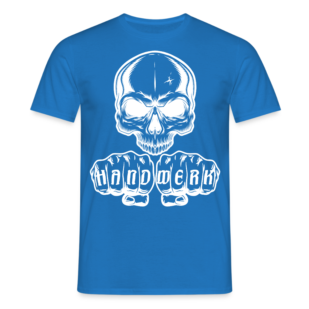 Unisex T-Shirt "Skull-Handwerk" Royalblau Männer T-Shirt