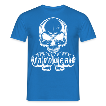 Unisex T-Shirt "Skull-Handwerk" Royalblau Männer T-Shirt