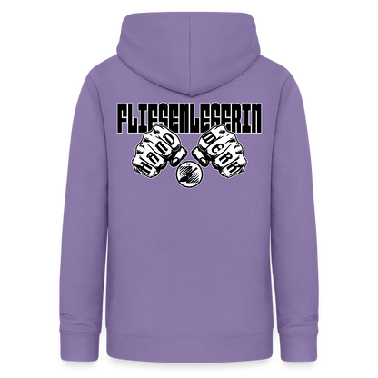 Frauen Hoodie "Fliesenlegerin" (beidseitig beruckt) Lavendel Frauen Hoodie