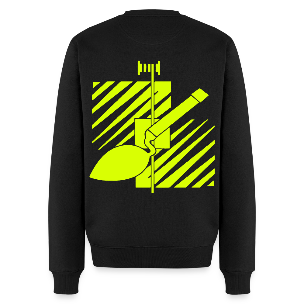 Unisex Premium Pullover "Fliesenleger" neongelb Schwarz Männer Premium Pullover