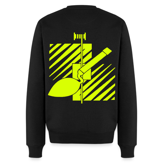 Unisex Premium Pullover "Fliesenleger" neongelb Schwarz Männer Premium Pullover