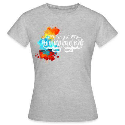 Frauen T-Shirt "Splash-Left" Grau meliert Frauen T-Shirt