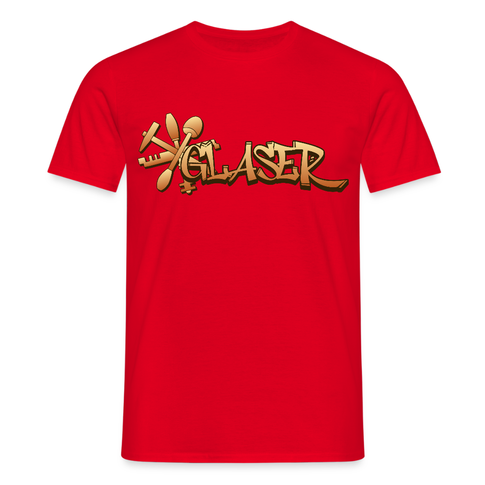 Unisex T-Shirt "Glaser" Rot Männer T-Shirt