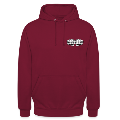 Unisex Hoodie "Klimatechniker" (beidseitig bedruckt) - Bordeaux
