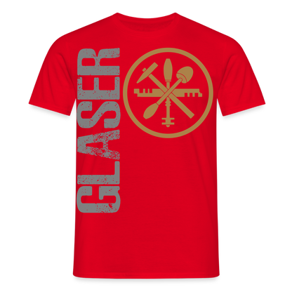 Unisex T-Shirt "Glaser" Rot Männer T-Shirt
