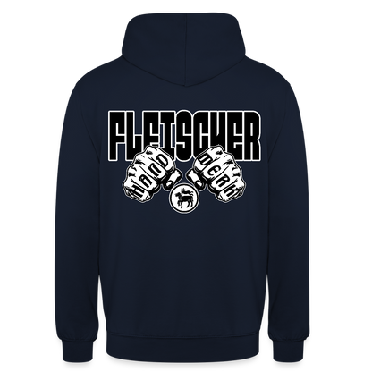 Unisex Hoodie "Fleischer" (beidseitig bedruckt) Navy Unisex Hoodie