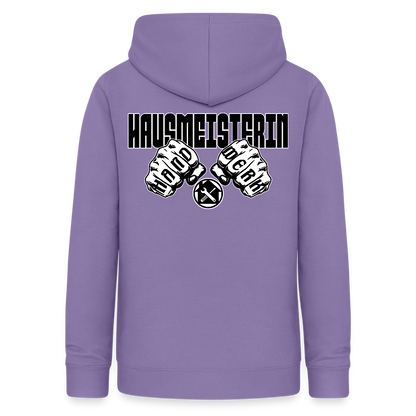 Frauen Hoodie "Hausmeisterin" (beidseitig beruckt) Lavendel Frauen Hoodie