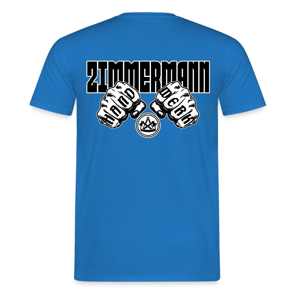 Unisex T-Shirt "Zimmermann" Royalblau Männer T-Shirt