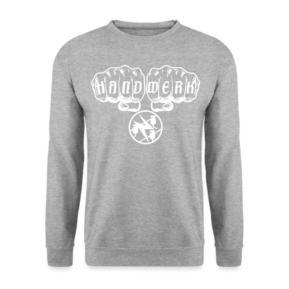 Unisex Pullover "Elektriker" Weißgrau meliert Unisex Pullover