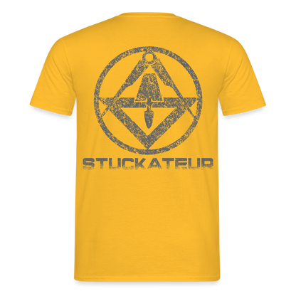 Unisex T-Shirt "Stuckateur" Gelb Männer T-Shirt