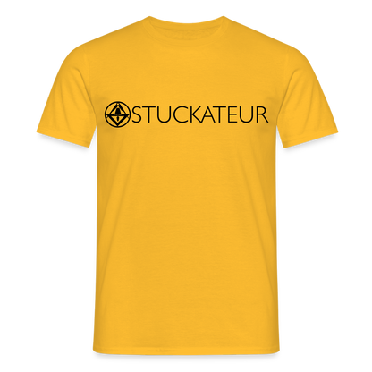 Unisex T-Shirt "Stuckateur" Gelb Männer T-Shirt