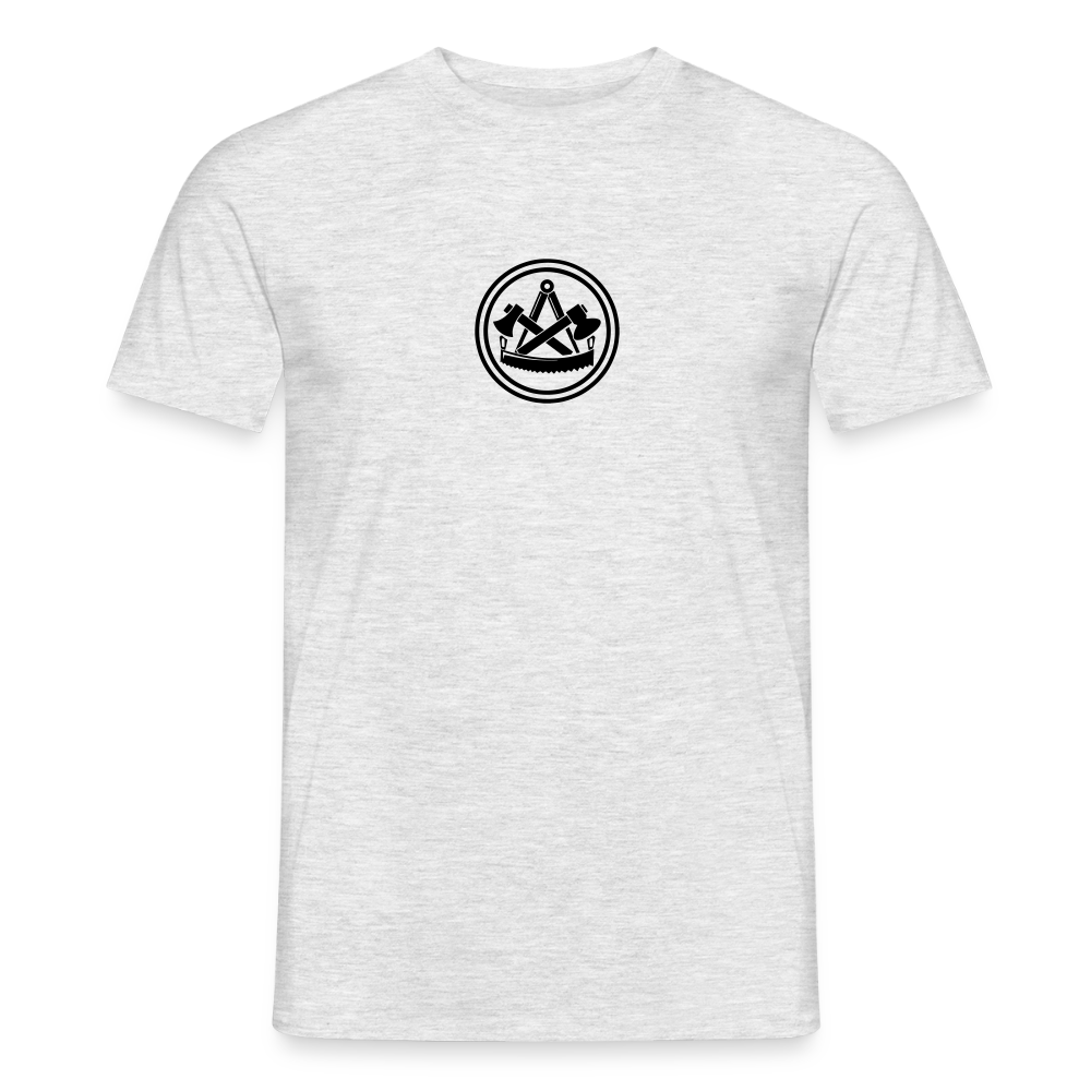 Unisex Zimmermann T-Shirt von Spreadconnect, beidseitig bedruckt mit Handwerker-Design, langlebiger Baumwollstoff, bequem und stylisch.