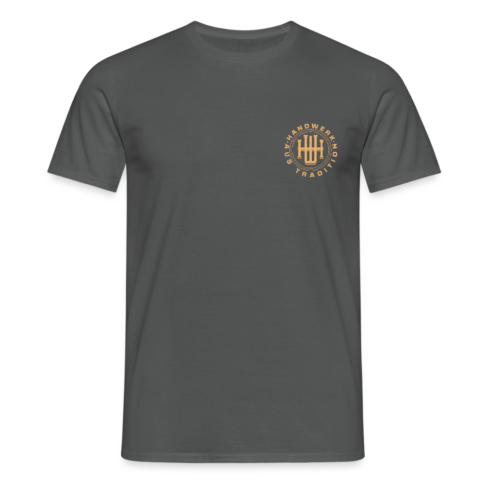 Unisex T-Shirt "Handwerk" (beidseitig bedruckt) Anthrazit Männer T-Shirt