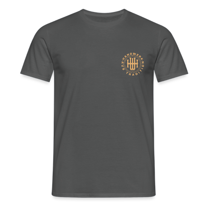 Unisex T-Shirt "Handwerk" (beidseitig bedruckt) Anthrazit Männer T-Shirt