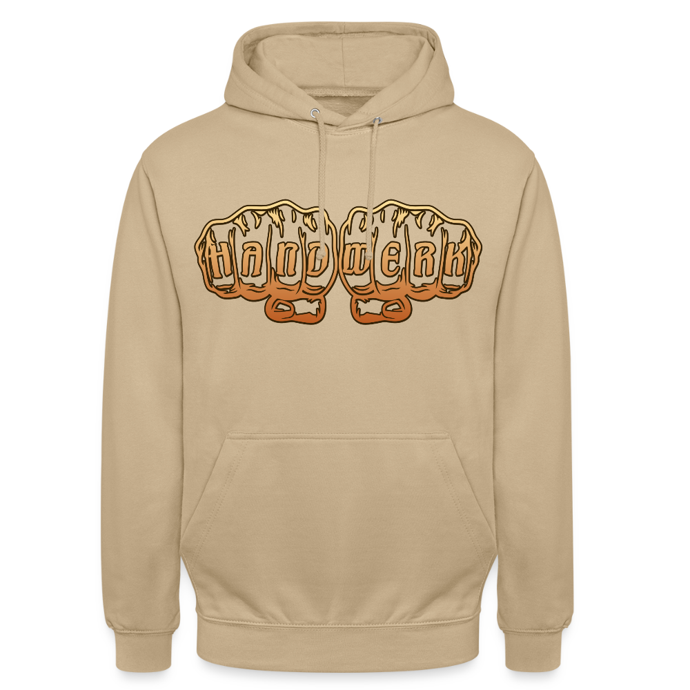 Unisex Hoodie "Handwerk" Beige Unisex Hoodie