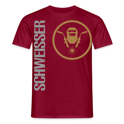 Unisex T-Shirt "Schweisser" Ziegelrot Männer T-Shirt