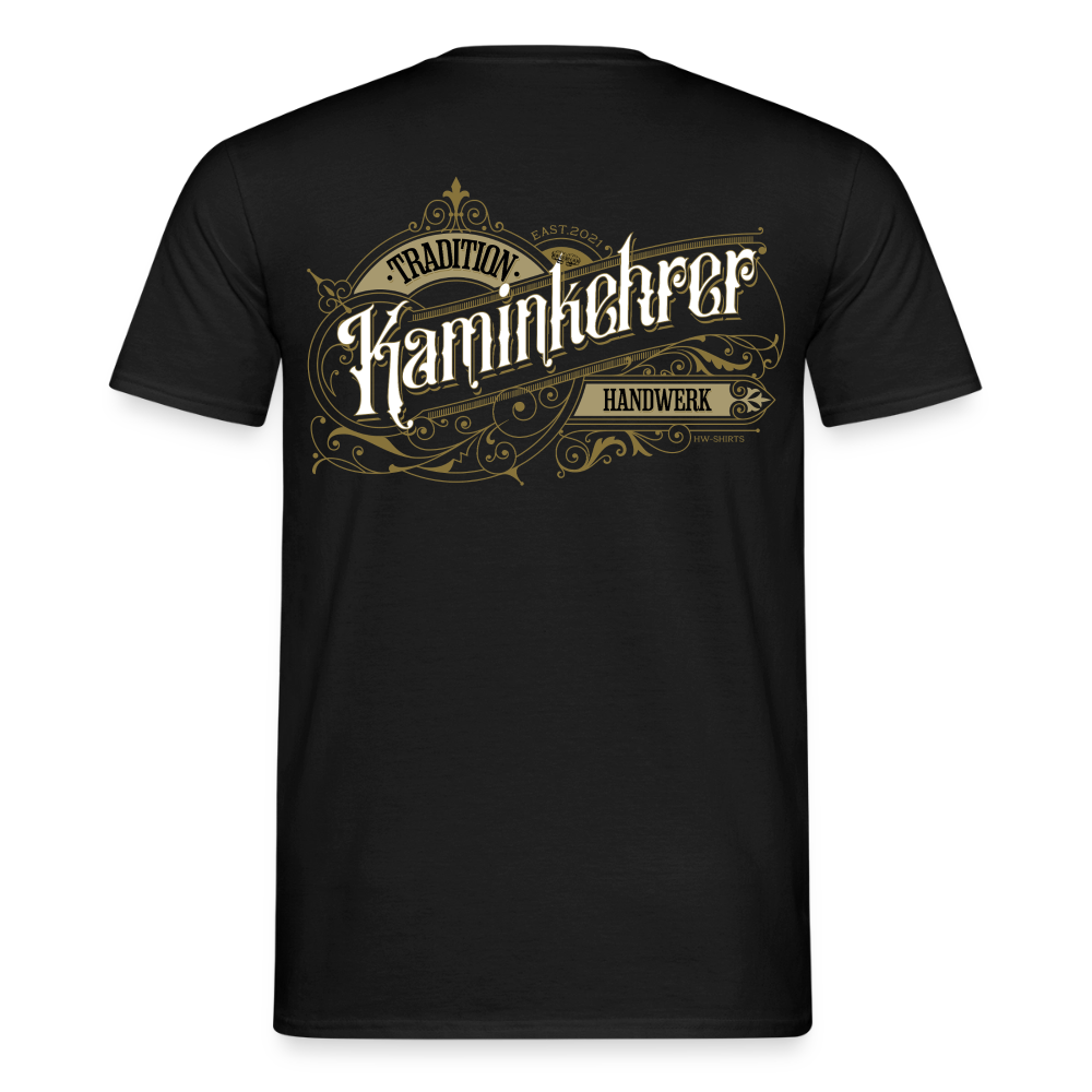 Unisex T-Shirt "Kaminkehrer"-Nostalgie von Spreadconnect, Männer T-Shirt mit nostalgischem Kamin-Design, bequem und modisch.