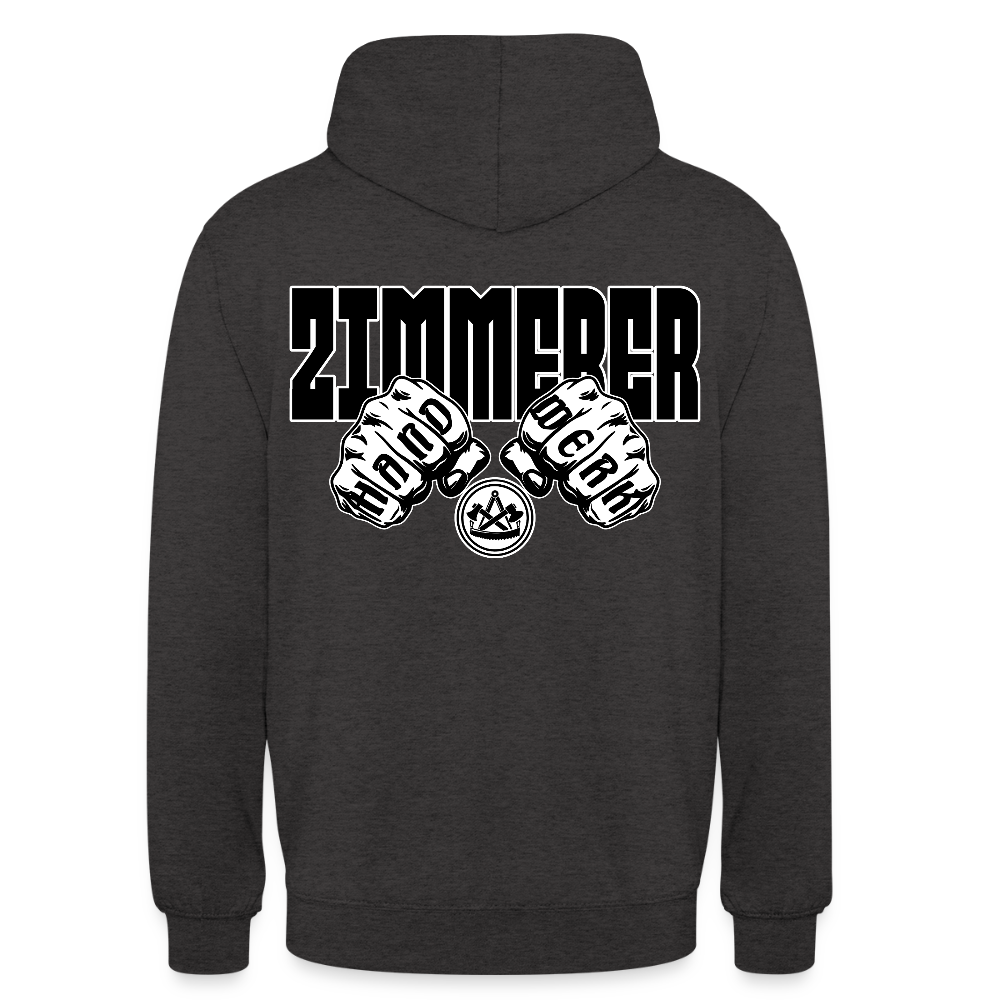 Unisex Hoodie "Zimmerer" (beidseitig bedruckt) Anthrazit Unisex Hoodie