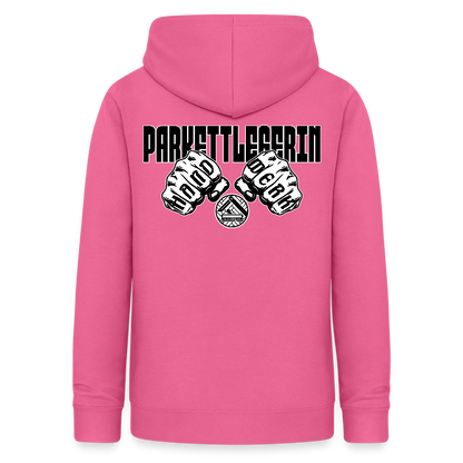 Frauen Hoodie "Parkettlegerin (beidseitig beruckt) Pink Frauen Hoodie