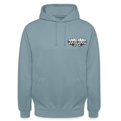 Unisex Hoodie "Drechsler" (beidseitig bedruckt) - Nebelblau