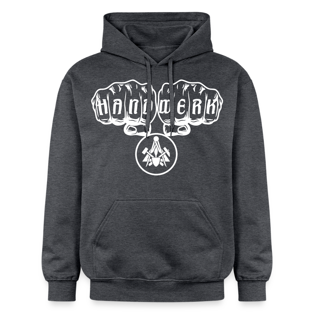 Gildan Unisex Softstyle® "Maurer" Dunkelgrau meliert Gildan Unisex Softstyle® Midweight Hoodie