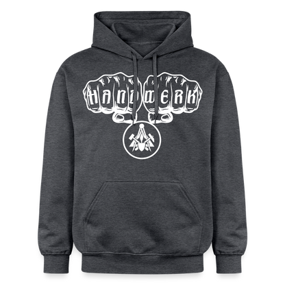 Gildan Unisex Softstyle® "Maurer" Dunkelgrau meliert Gildan Unisex Softstyle® Midweight Hoodie