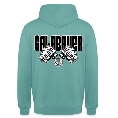 Unisex Hoodie "GaLaBauer" (beidseitig bedruckt) Pastelltürkis Unisex Hoodie
