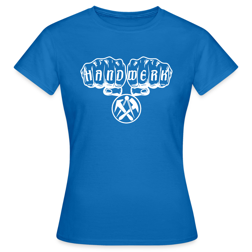 Frauen T-Shirt "Dachdecker" Royalblau Frauen T-Shirt