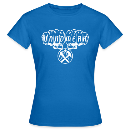 Frauen T-Shirt "Dachdecker" Royalblau Frauen T-Shirt