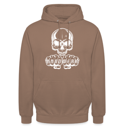 Unisex Hoodie "Skull-Handwerk" Mokka Unisex Hoodie