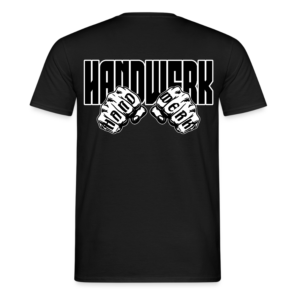 Unisex T-Shirt "Handwerk" (beidseitig bedruckt) Schwarz Männer T-Shirt