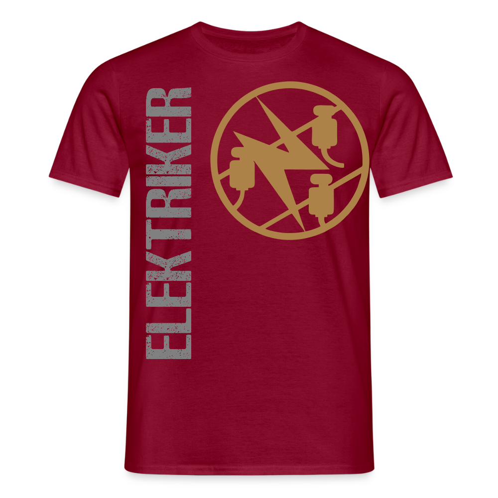 Unisex T-Shirt "Elektriker" Ziegelrot Männer T-Shirt