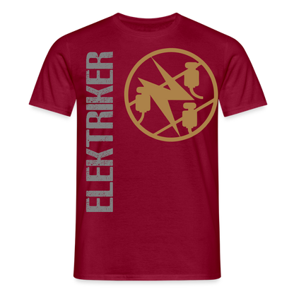 Unisex T-Shirt "Elektriker" Ziegelrot Männer T-Shirt