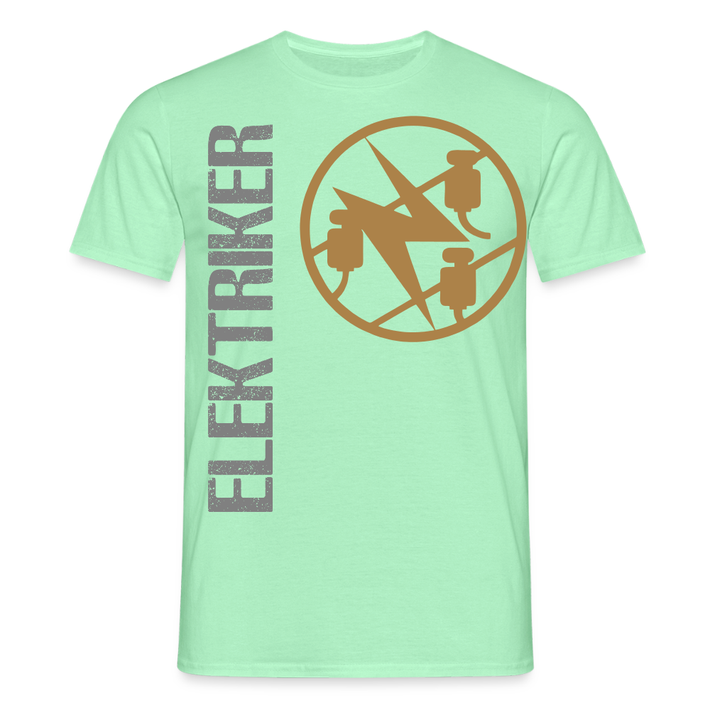 Unisex T-Shirt "Elektriker" Mintgrün Männer T-Shirt