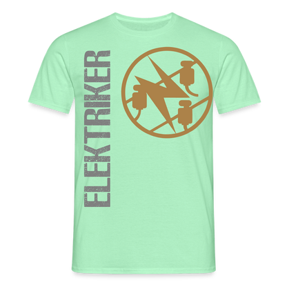 Unisex T-Shirt "Elektriker" Mintgrün Männer T-Shirt