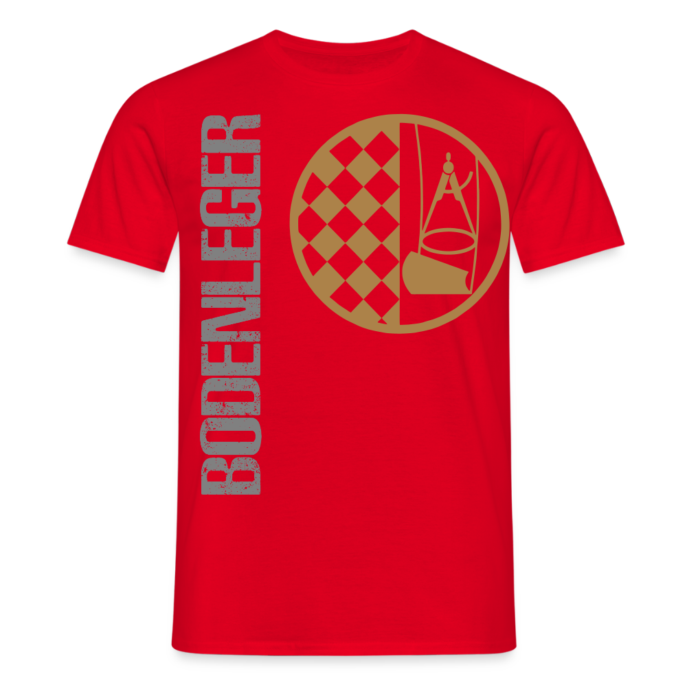 Unisex T-Shirt "Bodenleger" Rot Männer T-Shirt