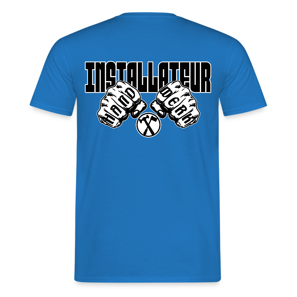 Unisex T-Shirt "Installateur" Royalblau Männer T-Shirt