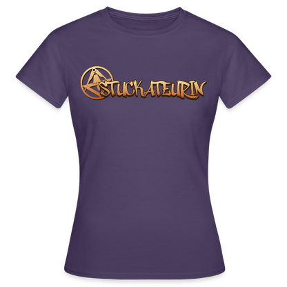 Frauen T-Shirt "Stuckateurin" Dunkellila Frauen T-Shirt