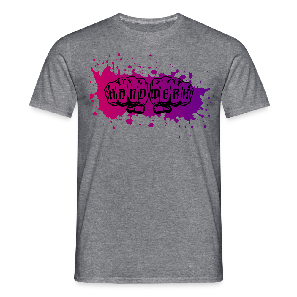 Unisex T-Shirt "Splash-Violett" Graphit meliert Männer T-Shirt