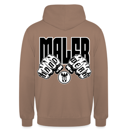 Unisex Hoodie "Maler" (beidseitig bedruckt) Mokka Unisex Hoodie