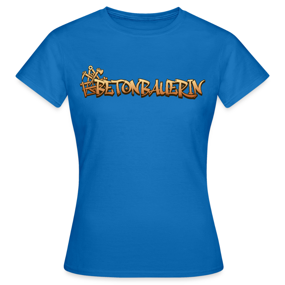Frauen T-Shirt "Betonbauerin" Royalblau Frauen T-Shirt
