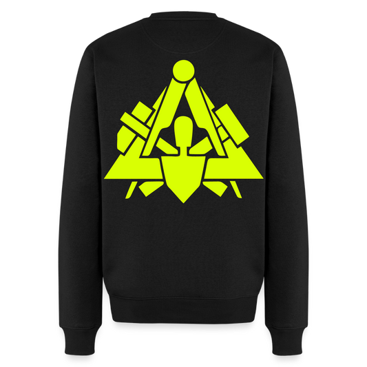 Unisex Premium Pullover "Maurer" neongelb Schwarz Männer Premium Pullover
