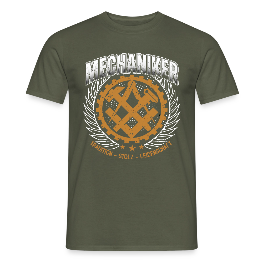 Unisex Mechaniker T-Shirt von Spreadconnect, zeigt traditionelles Design, bequemes Männer T-Shirt in natürlicher Passform.