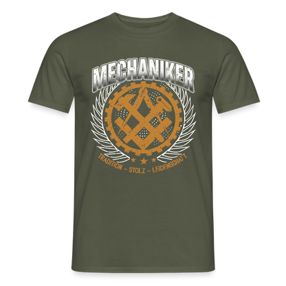 Unisex Mechaniker T-Shirt von Spreadconnect, zeigt traditionelles Design, bequemes Männer T-Shirt in natürlicher Passform.