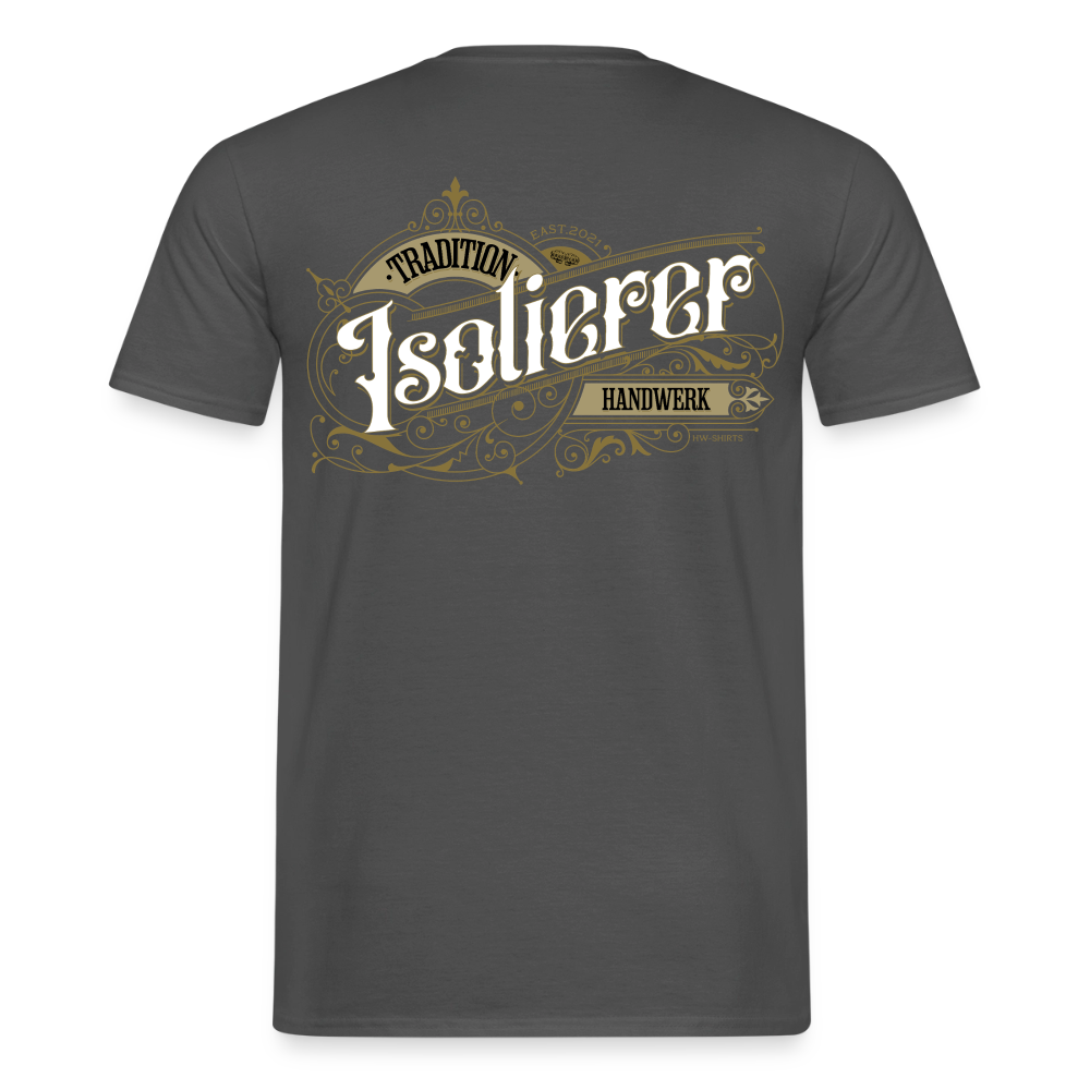 Unisex T-Shirt "Isolierer"-Nostalgie von Spreadconnect, Männer T-Shirt mit nostalgischem Design, weiße Baumwollqualität, frontaler Druck