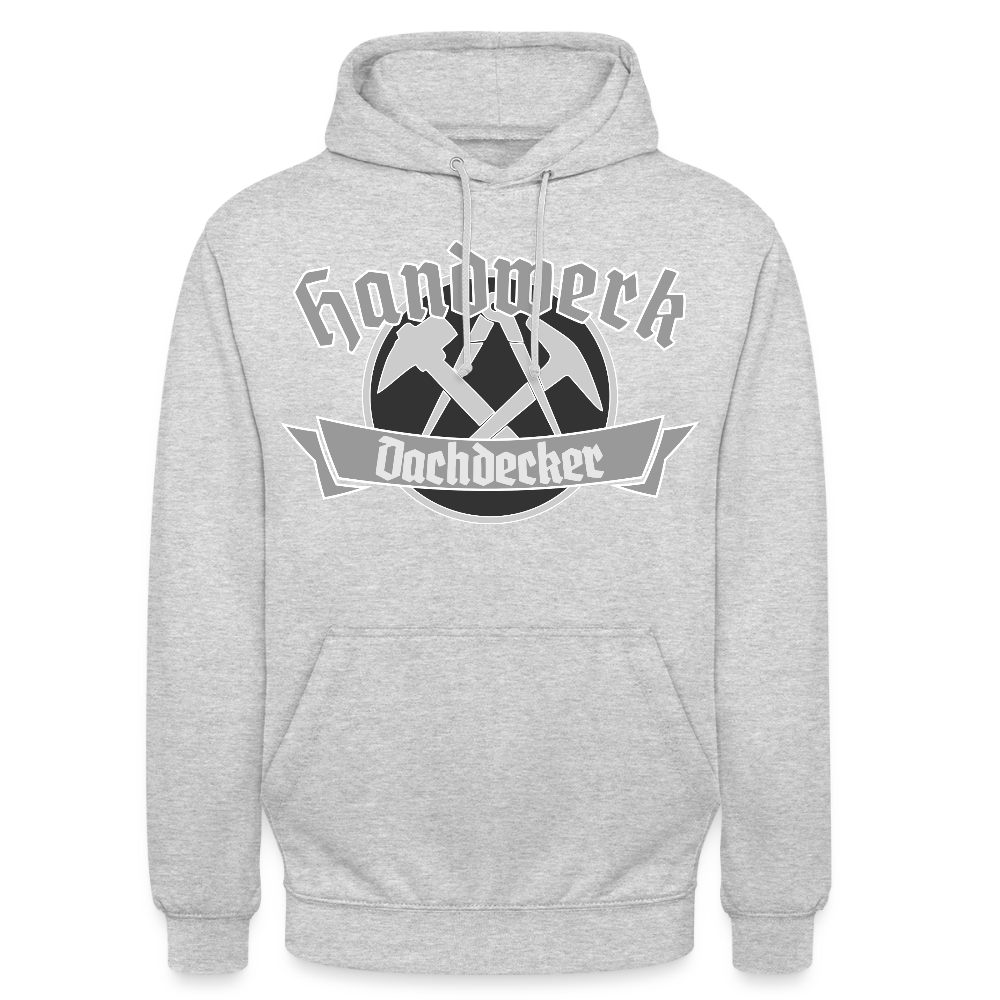 Unisex Hoodie "Dachdecker" Hellgrau meliert Unisex Hoodie