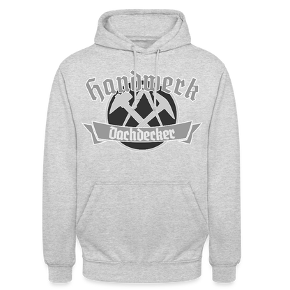 Unisex Hoodie "Dachdecker" Hellgrau meliert Unisex Hoodie